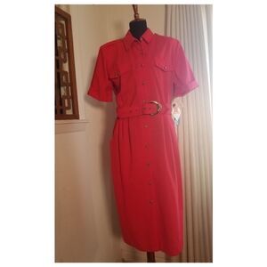 Vintage 1980's Lipstick Red Dress